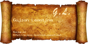 Gujzon Leontina névjegykártya